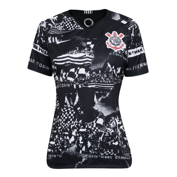 Tailandia Camiseta Corinthians Paulista 3ª Mujer 2019-2020 Negro